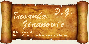 Dušanka Gidanović vizit kartica
